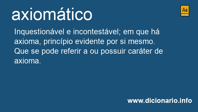 Significado de axiomtico