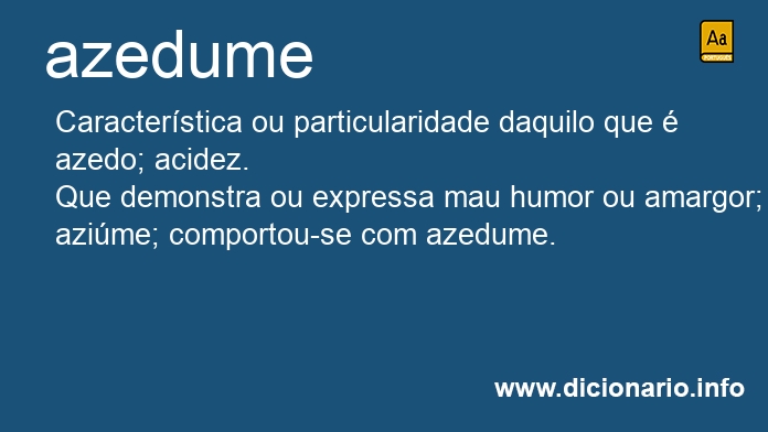 Significado de azeduma