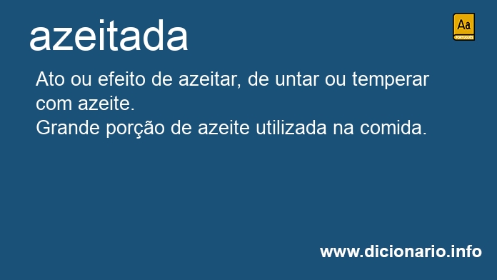 Significado de azeitada