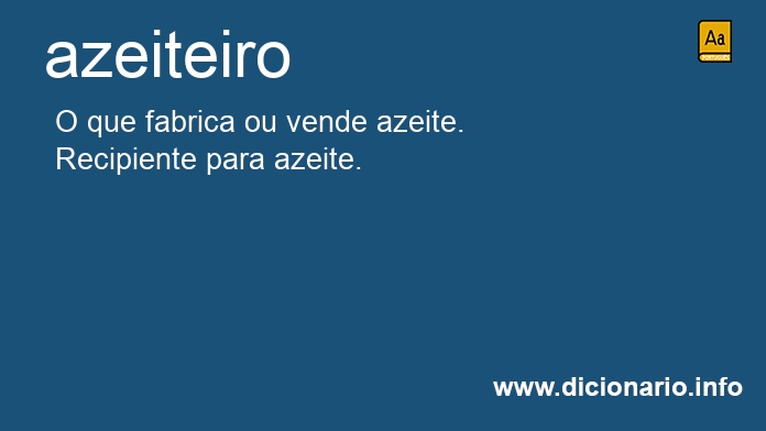 Significado de azeiteiro