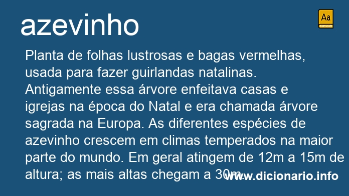 Significado de azevinho