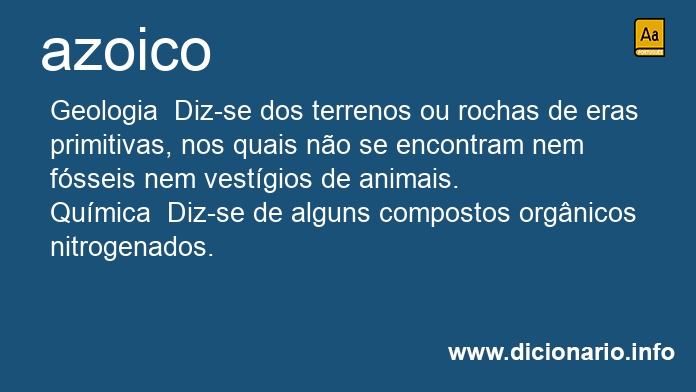 Significado de azoico
