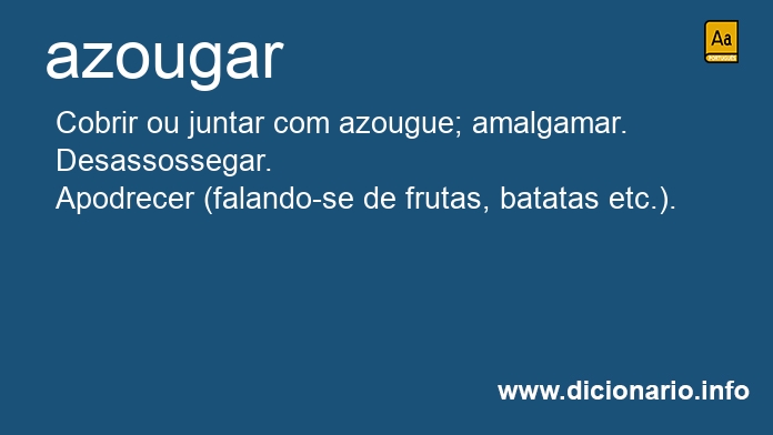 Significado de azougar