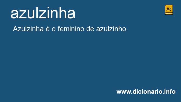 Significado de azulzinha