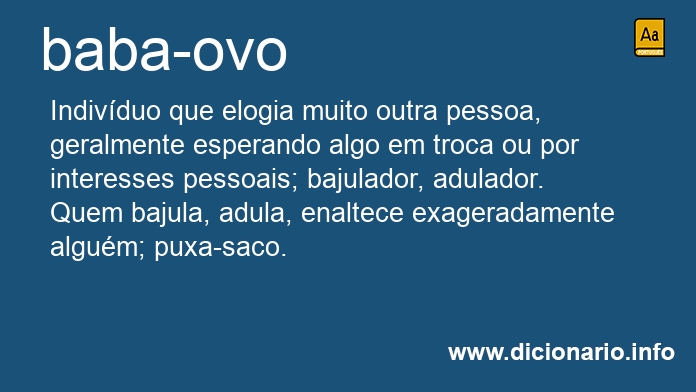 Significado de baba-ovo