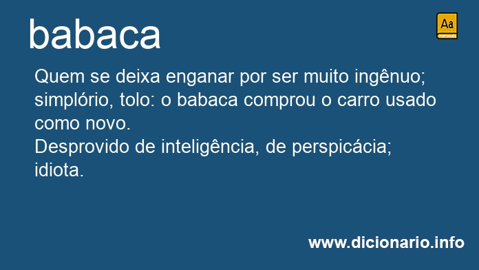 Significado de babaca