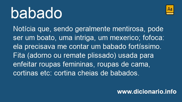 Significado de babado