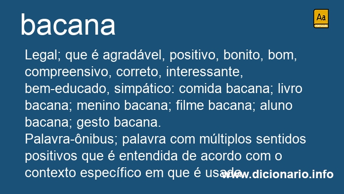 Significado de bacanas