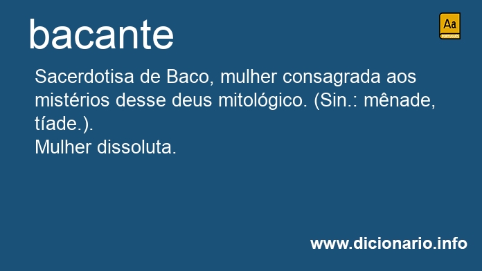 Significado de bacantes