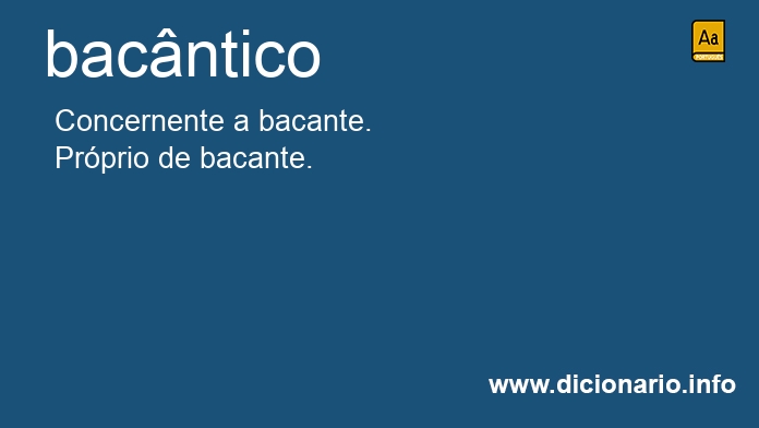 Significado de bacntica