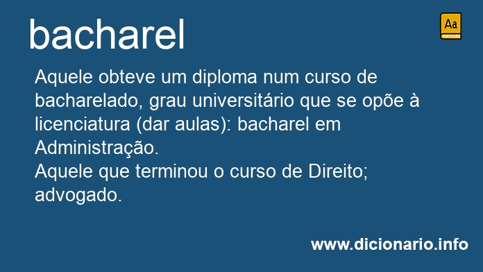 Significado de bacharel