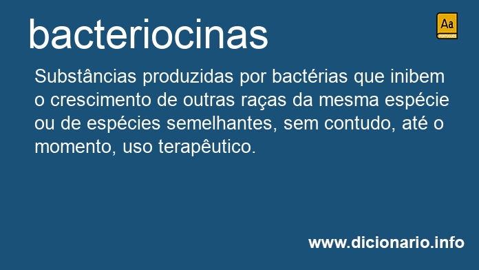 Significado de bacteriocinas