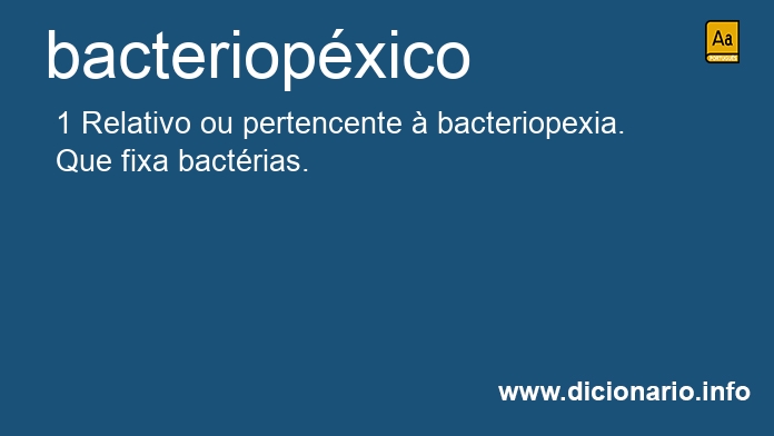 Significado de bacteriopxico