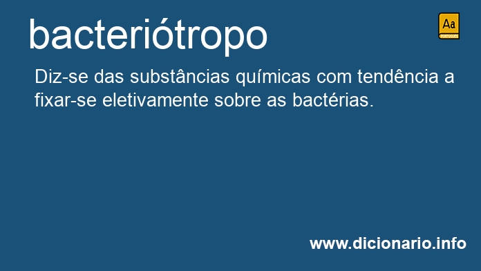 Significado de bacteritropo
