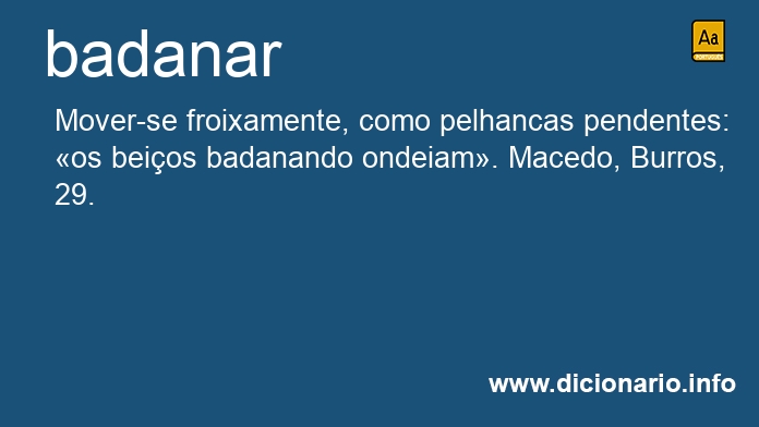 Significado de badanares