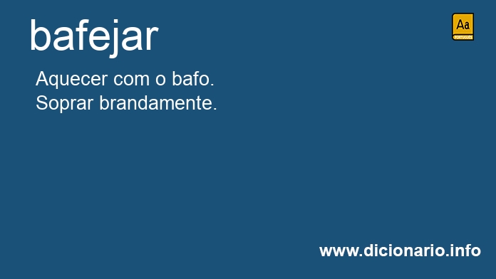 Significado de bafejarem