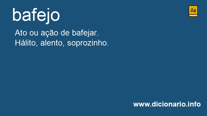 Significado de bafejos