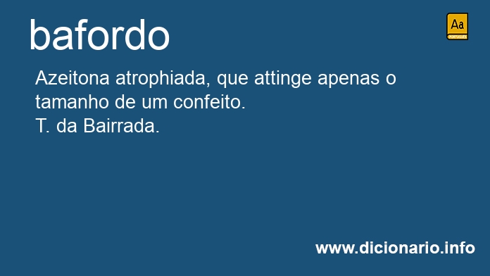 Significado de bafordo