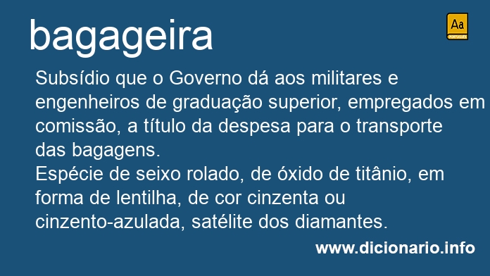 Significado de bagageira