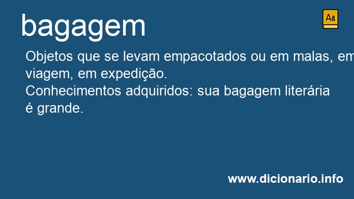 Significado de bagagens