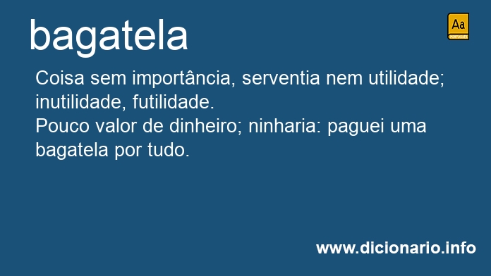 Significado de bagatela