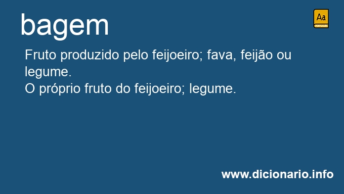 Significado de bagem