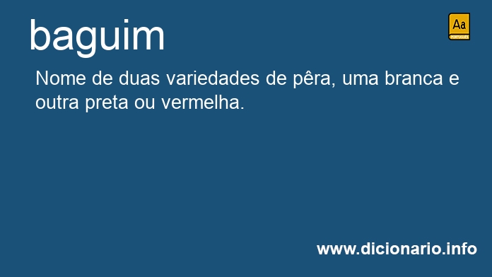 Significado de baguim