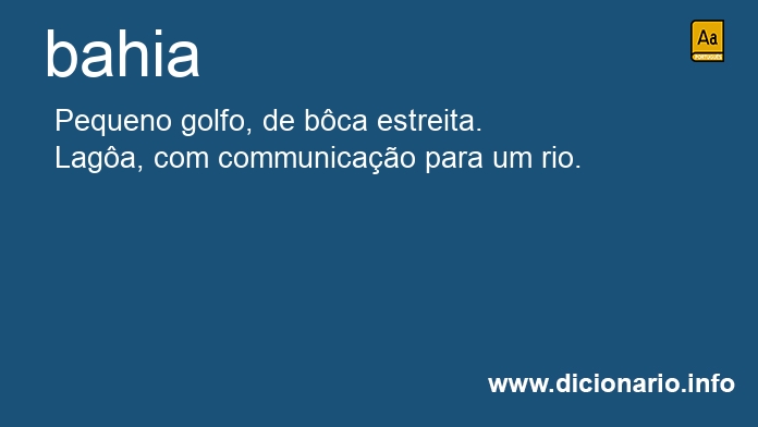 Significado de bahia