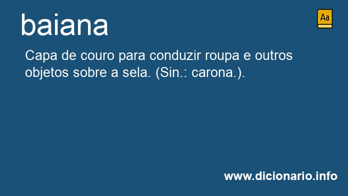 Significado de baiana