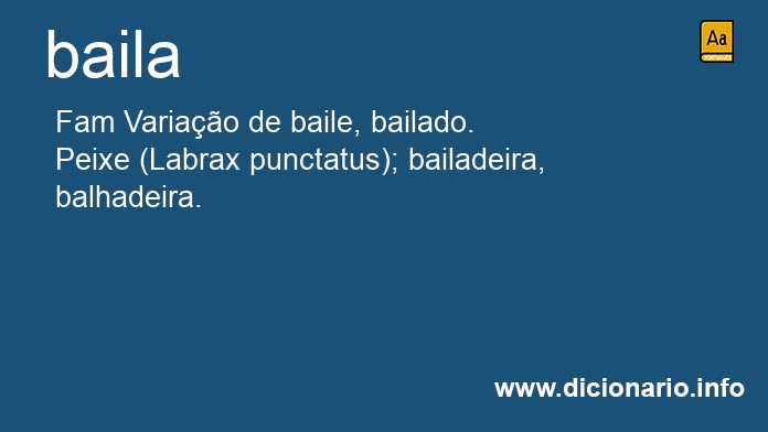 Significado de baila