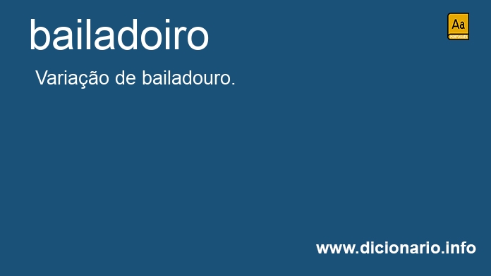 Significado de bailadoiro