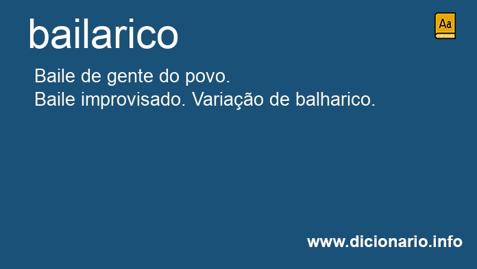 Significado de bailarico