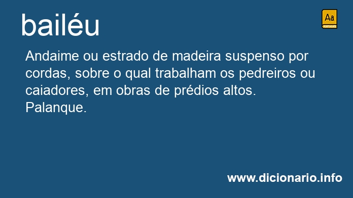 Significado de bailu
