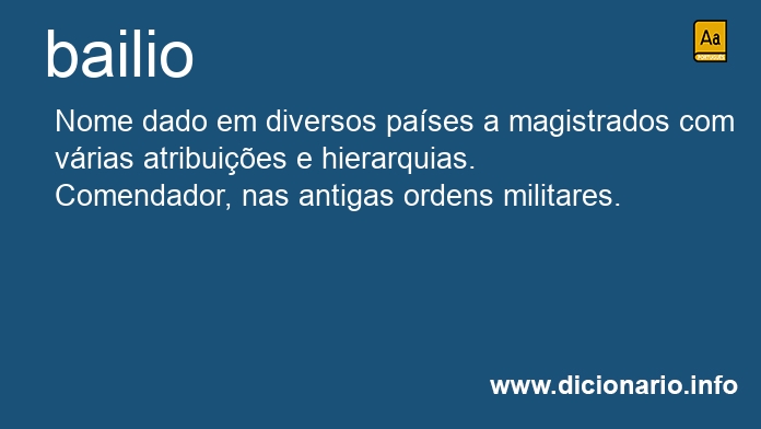 Significado de bailios