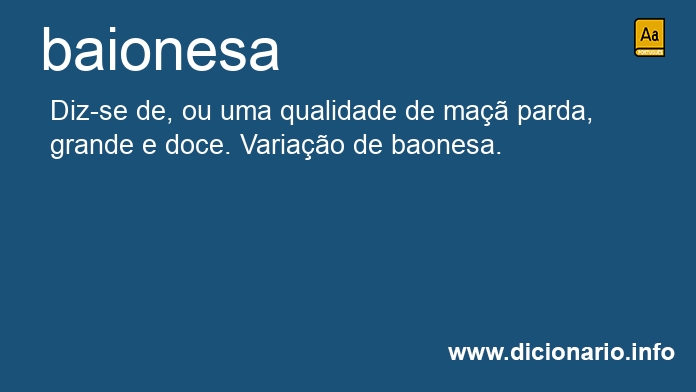 Significado de baionesa