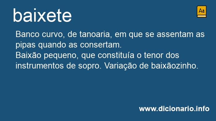 Significado de baixete
