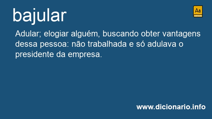 Significado de bajular