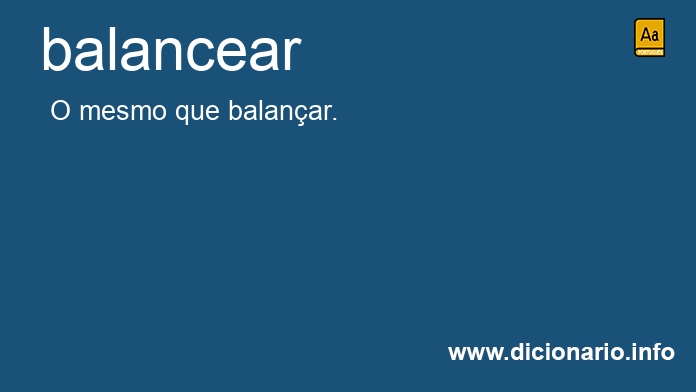 Significado de balancear