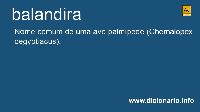 Significado de balandira