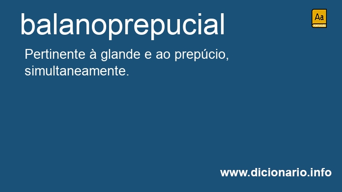 Significado de balanoprepucial