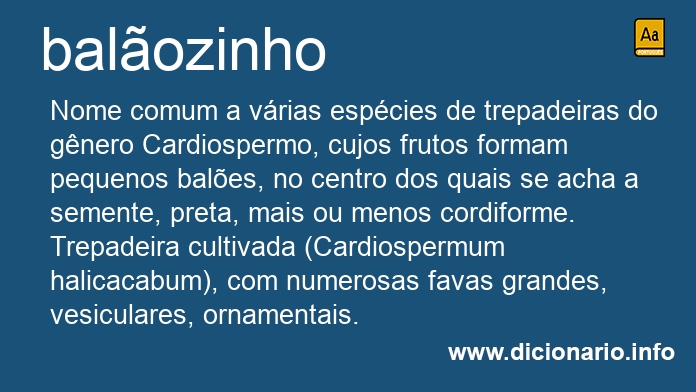 Significado de balozinho