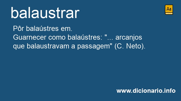 Significado de balaustrar