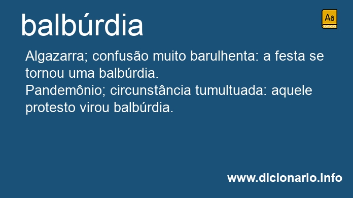 Significado de balbrdia