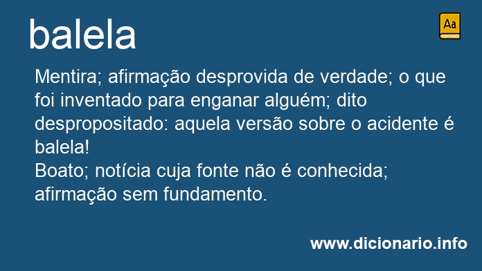 Significado de balela