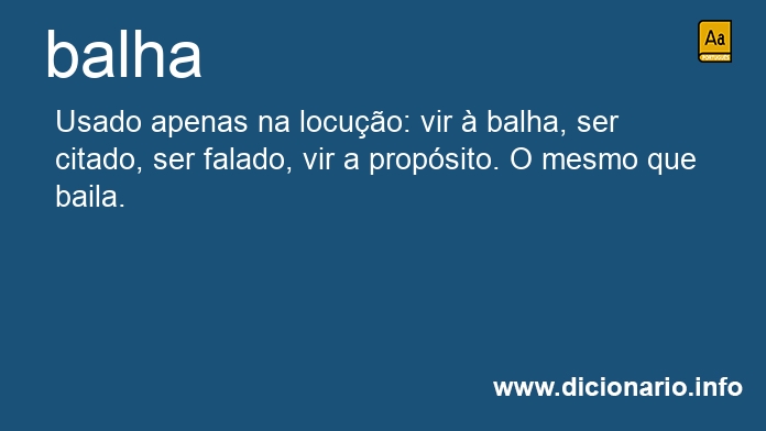 Significado de balha