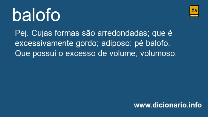 Significado de balofos