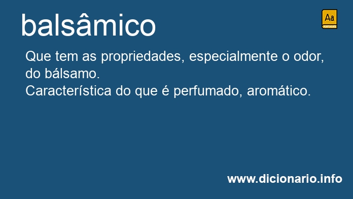 Significado de balsmica