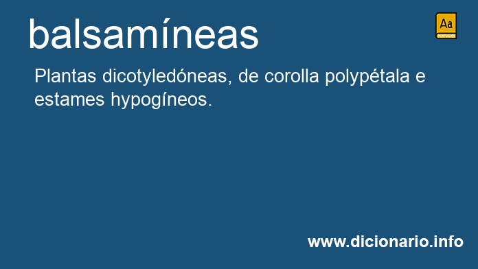 Significado de balsamneas