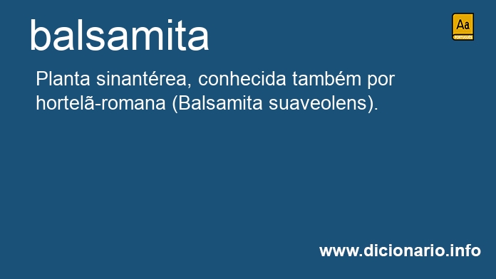 Significado de balsamita