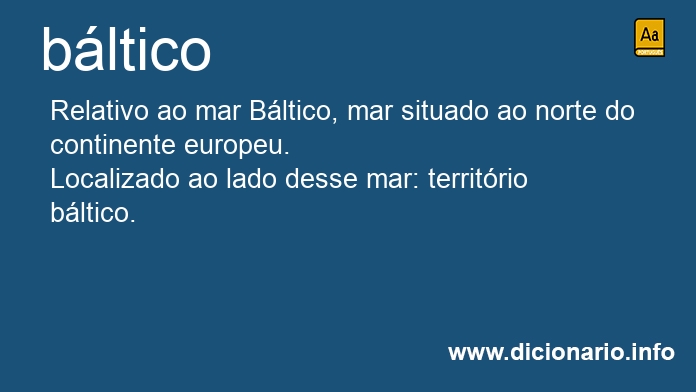 Significado de bltico